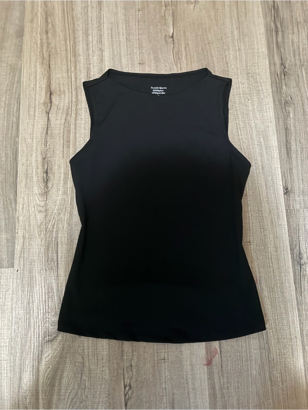 Classic Black Crewneck Tank Top by Trendy Queen